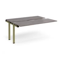 Adapt sliding top add on unit single 1600mm x 1200mm - green frame, grey oak top