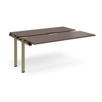 Adapt sliding top add on unit single 1600mm x 1200mm - green frame, walnut top