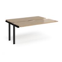 Adapt sliding top add on unit single 1600mm x 1200mm - black frame, kendal oak top