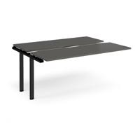 Adapt sliding top add on unit single 1600mm x 1200mm - black frame, storm grey top