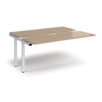 Adapt sliding top add on unit single 1600mm x 1200mm - white frame, kendal oak top