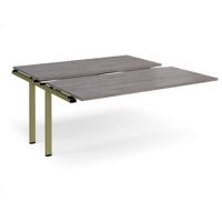 Adapt sliding top add on unit single 1600mm x 1600mm - green frame, grey oak top