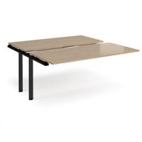 Adapt sliding top add on unit single 1600mm x 1600mm - black frame, kendal oak top