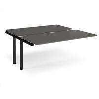 Adapt sliding top add on unit single 1600mm x 1600mm - black frame, storm grey top