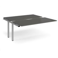 Adapt sliding top add on unit single 1600mm x 1600mm - silver frame, storm grey top