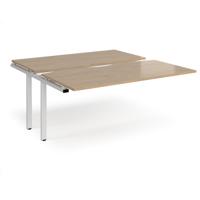 Adapt sliding top add on unit single 1600mm x 1600mm - white frame, kendal oak top