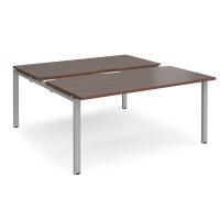 Adapt sliding top starter units 1600mm x 1600mm - silver frame, walnut top