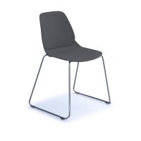 Strut multi-purpose chair with chrome sled frame