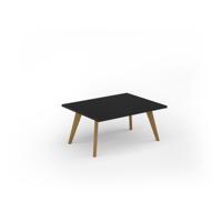 Unity coffee table 1000w x 800d with 4x solid oak legs, top in black