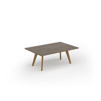 Unity coffee table 1200w x 800d with 4x solid oak legs, top in nebraska oak