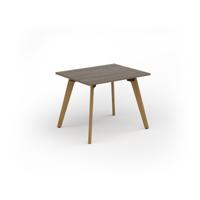 Unity dining table 1000w x 800d with 4x solid oak legs, top in nebraska oak