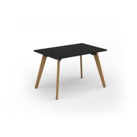 Unity dining table 1200w x 800d with 4x solid oak legs, top in black