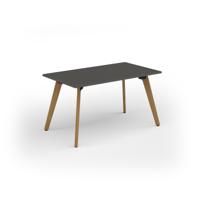 Unity dining table 1400w x 800d with 4x solid oak legs, top in onyx grey