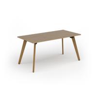 Unity dining table 1600w x 800d with 4x solid oak legs, top in kendal oak