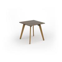 Unity dining table 800w x 800d with 4x solid oak legs, top in nebraska oak