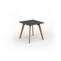 Unity dining table 800w x 800d with 4x solid oak legs, top in onyx grey