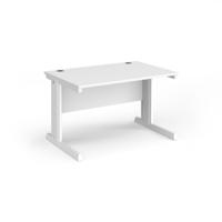 Vivo straight desk 1200mm x 800mm - white frame, white top