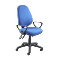 Vantage 200 3 lever asynchro operators chair with fixed arms - blue