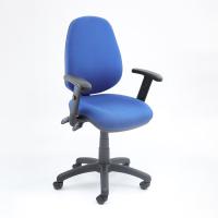 Vantage 200 3 lever asynchro operators chair with adjustable arms - blue