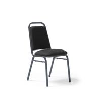 Yin classic back banqueting stacking chair - charcoal
