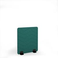 Zigzag Acoustic Floor Standing Black Metal Base Legs 1200w 1400h - Peacock Blue