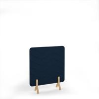 Zigzag Acoustic Floor Standing Screen Wooden Legs 1200w 1400h - Dark Blue