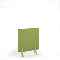 Zigzag Acoustic Floor Standing Screen Wooden Legs 1200w 1400h - Fruit Green