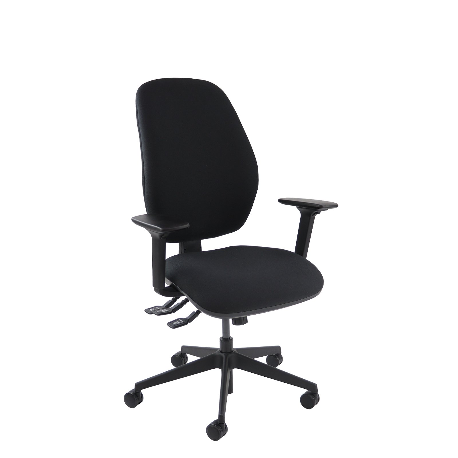 Ortho Pro 600 orthopaedic chair with fully upholstered seat and back with fully adjustable arms