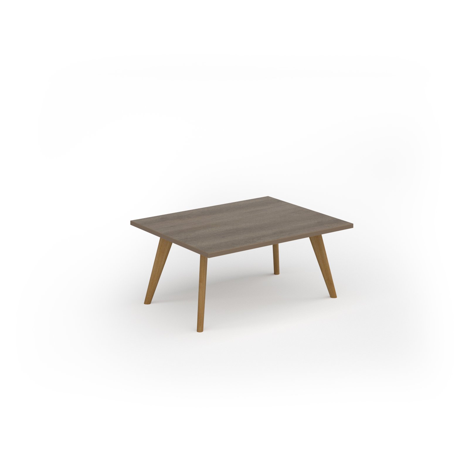 Unity coffee table 1000w x 800d with 4x solid oak legs, top in nebraska oak