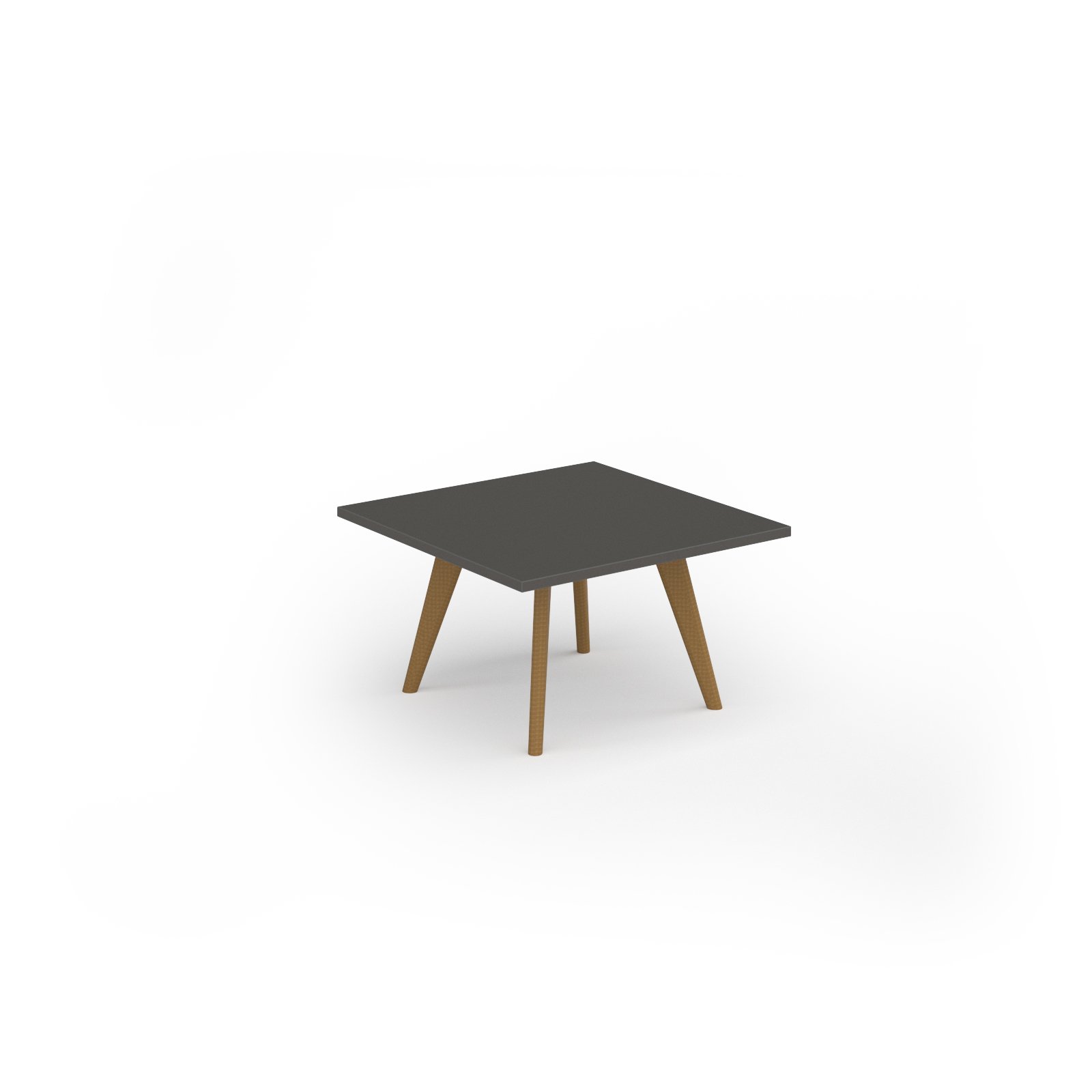 Unity coffee table 800w x 800d with 4x solid oak legs, top in onyx grey