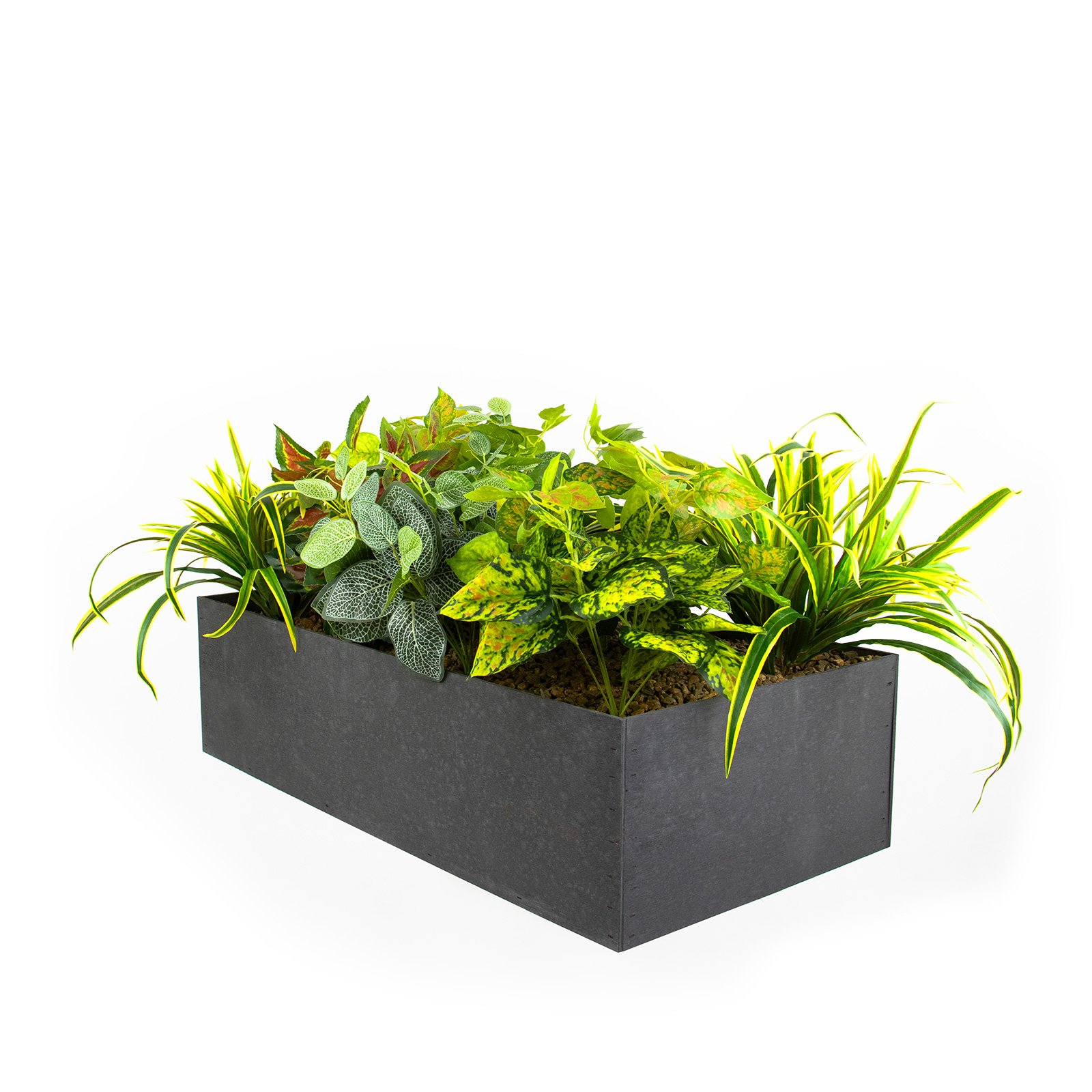 Pre set artificial plants for universal lockers