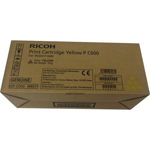 Ricoh P C600 Yellow Toner 13K 408317