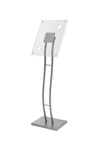 Simply slip your sign into the Deflecto Curve Floor Standing Sign/Information Holder and it displays it clearly. The stylish sign holder can be used in landscape or portrait format. It can be used for signposting meetings and conferences, used at hotels, or placed at trade fairs.