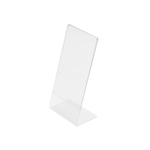 Deflecto 1/3 A4 Portrait Slanted Literature Display Sign Holder Crystal Clear - 45201