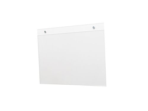 The Deflecto Clear Wall Sign Holder is ideal for use in retail as a promotional or informational display for customers, or in an office to hold internal notices or canteen menus. The durable clear plastic not only adds a professional gloss to your posters, it also protects paper from creases or damage. This sign holder is pre-drilled for easy wall mounting.