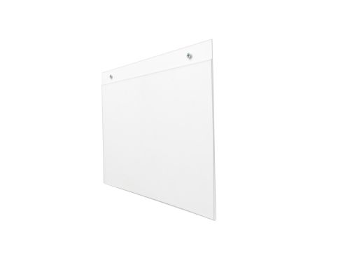 The Deflecto Clear Wall Sign Holder is ideal for use in retail as a promotional or informational display for customers, or in an office to hold internal notices or canteen menus. The durable clear plastic not only adds a professional gloss to your posters, it also protects paper from creases or damage. This sign holder is pre-drilled for easy wall mounting.