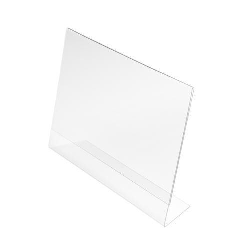 Deflecto A4 Landscape Slanted Literature Dsiplay Sign Holder Crystal Clear - 47301  26242DF