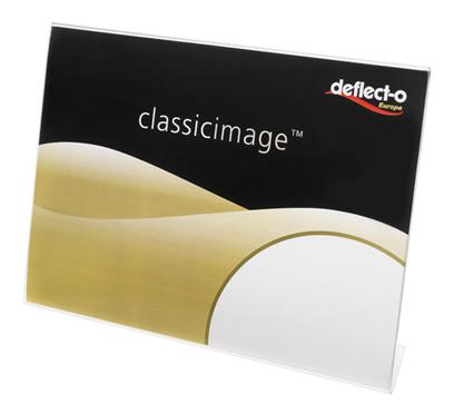 Deflecto A5 Landcape Slanted Literature Display Sign Holder Crystal Clear - 47505  26249DF