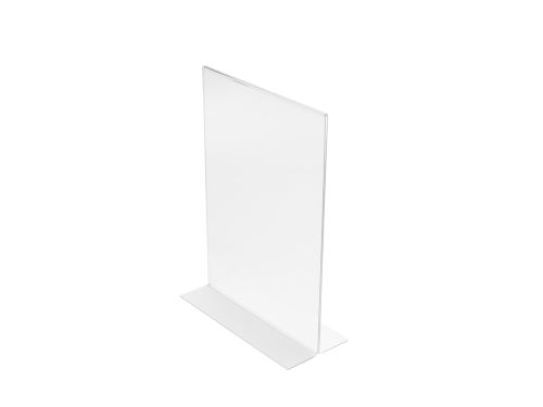 11716DF - Deflecto Stand Up Sign Holder A4 Portrait Clear - 47801