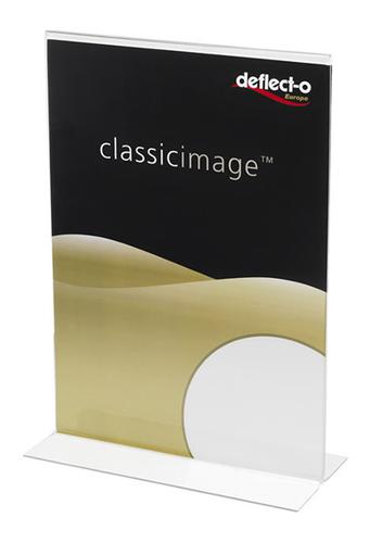 Deflecto A6 Portrait Stand Up Literature Display Sign Holder Crystal Clear - 684301