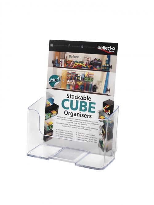 11751DF | Literature Holders are a simple yet effective way to tidy up your work area. Crystal clear so customers can see your literature easily. Can be surface or wall mounted.