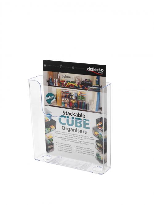 Deflecto Flat Back Literature Holder A5 Portrait Clear 76301