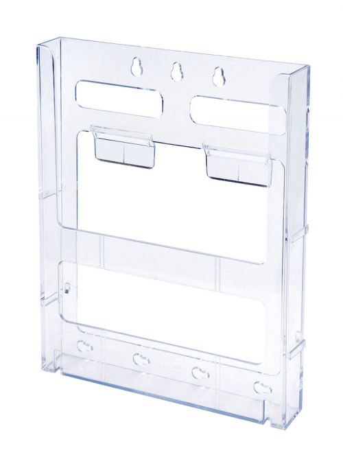 Literature Holder Connectable Modular Wall Mountable A4 Clear  165015