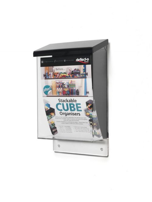 Deflecto A5 Weatherproof Outdoor Literature/Post Box 175 x 285 x 74mm Crystal - 790711