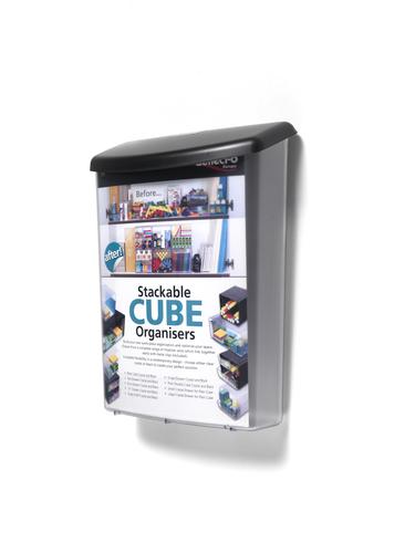 Deflecto A4 Magazine Size Weatherproof Outdoor Literature/Post Box 255 x 333 x 80mm Crystal - 790801