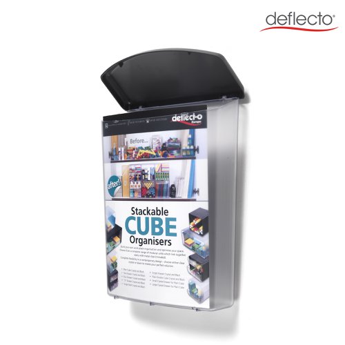 Deflecto A4 Magazine Size Weatherproof Outdoor Literature/Post Box 255 x 333 x 80mm Crystal - 790801