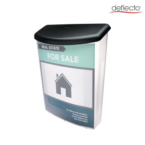 Deflecto A4 Magazine Size Weatherproof Outdoor Literature/Post Box 255 x 333 x 80mm Crystal - 790801