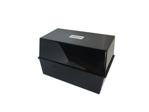ValueX Deflecto Card Index Box 5x3 inches / 127x76mm Black - CP010YTBLK