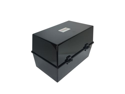 ValueX Deflecto Card Index Box 5x3 inches / 127x76mm Black - CP010YTBLK