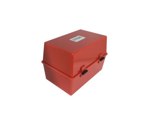 ValueX Deflecto Card Index Box 5x3 inches / 127x76mm Red - CP010YTRED